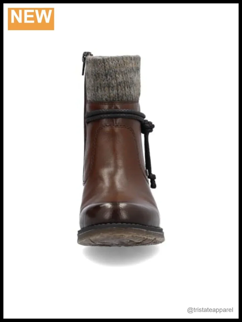 Women's Round Toe Block Heel Synthetic Leather Lace-Up Bootie Winter Casual
